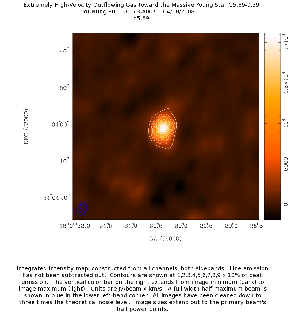 Radio telescope “image” of G5.89 