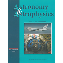 Astronomy and Astrophysics journal cover