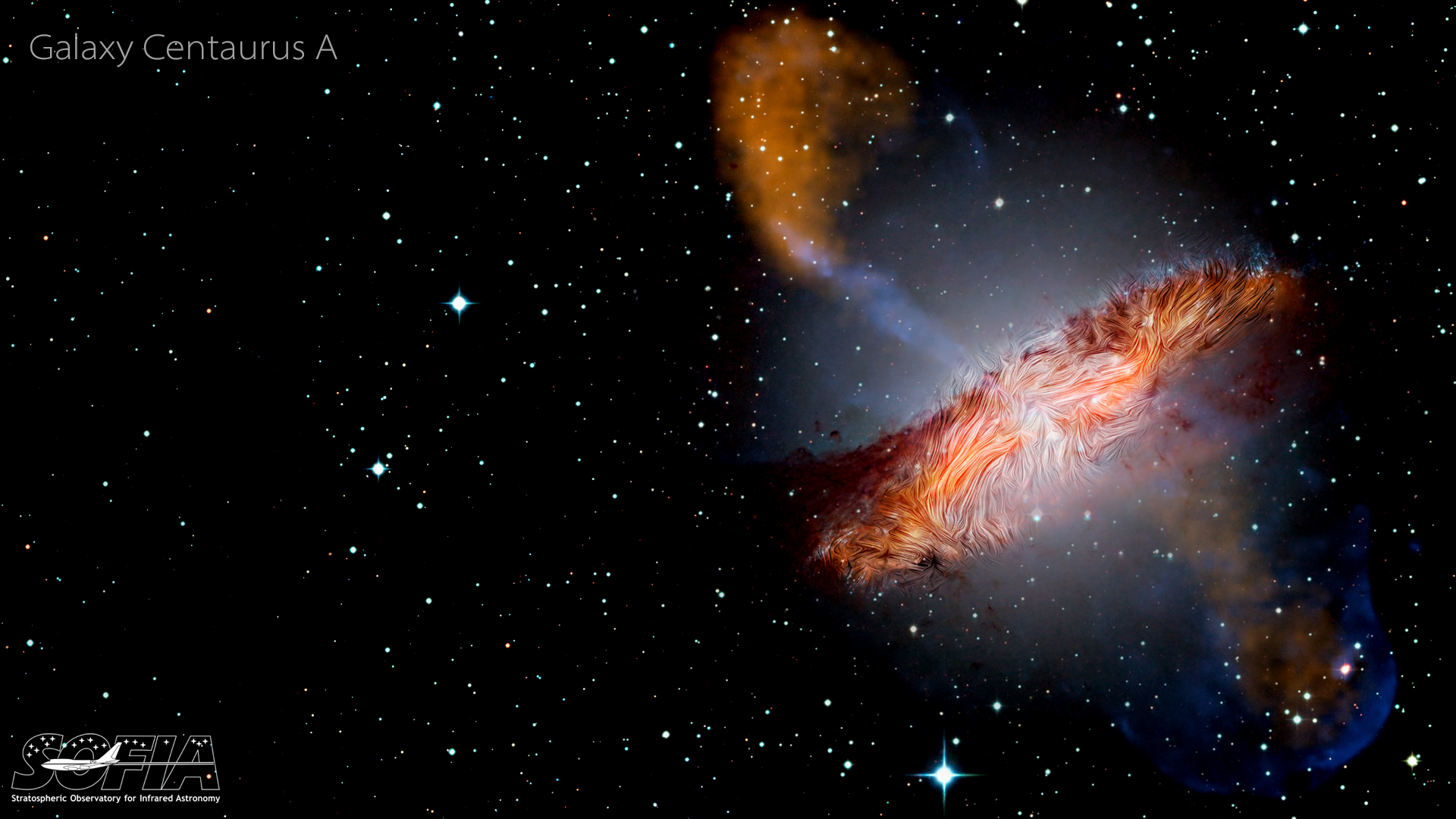 Galaxy Centaurus A virtual background