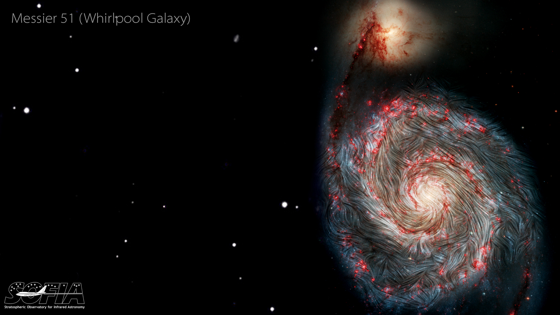 Messier 51 Whirlpool Galaxy virtual background
