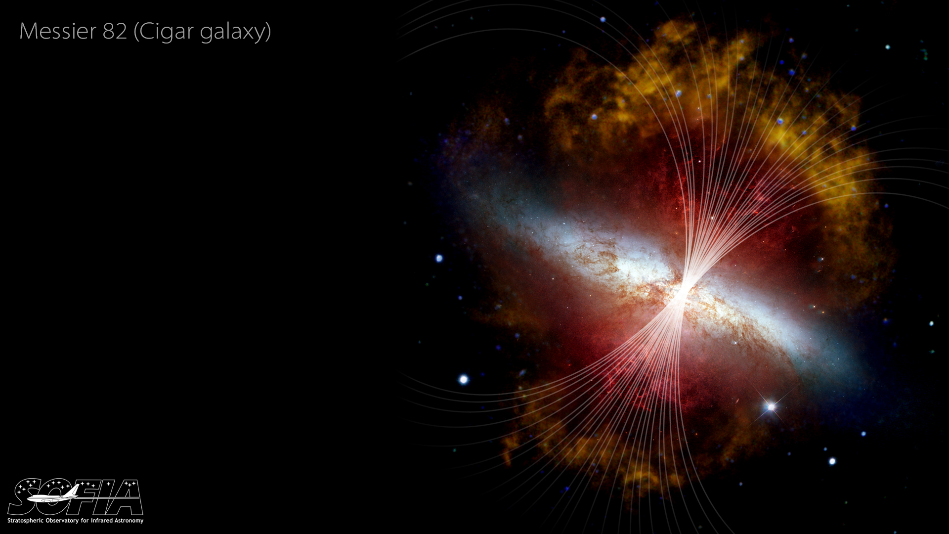 Messier 82 Cigar Galaxy virtual background