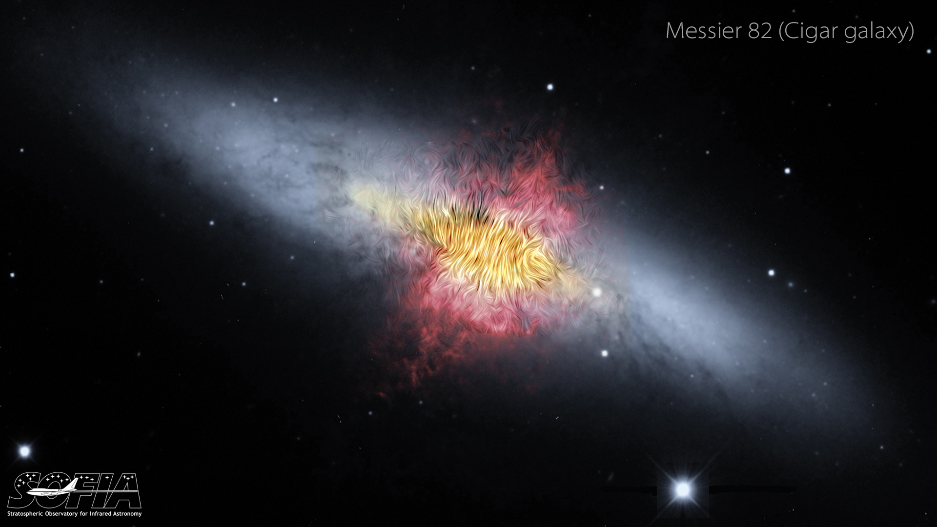 Messier 82 (Cigar Galaxy) virtual background
