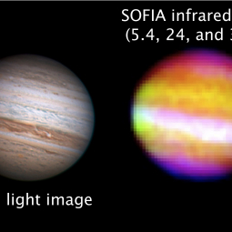 Jupiter in visible and infrared light