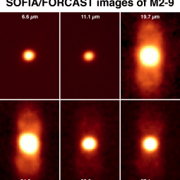 SOFIA images of planetary nebula M2-9 in six different bands