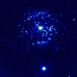 Expanding nova debris cloud