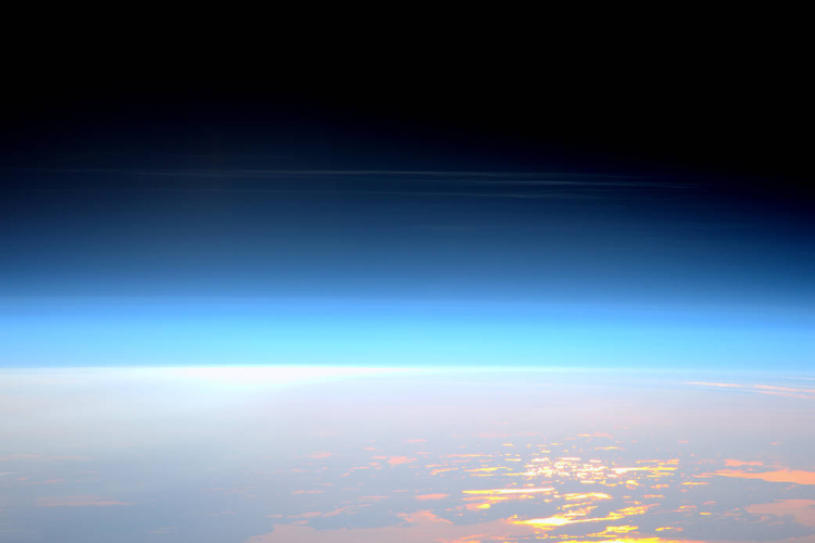 Clouds forming in the mesosphere as seen from the International Space Station
