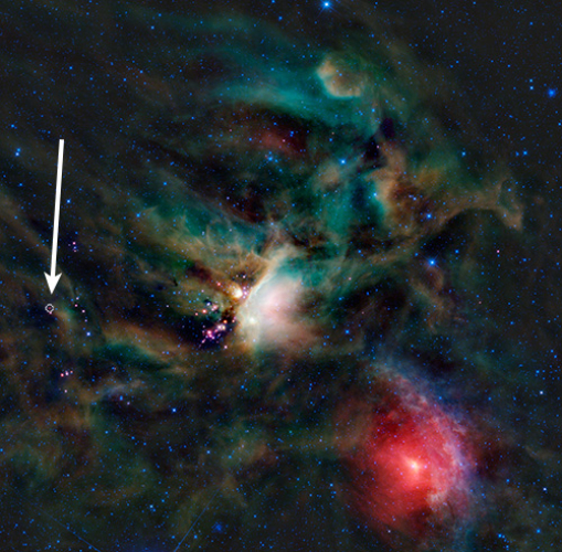 Infrared image of the Rho Ophiuchi star formation region