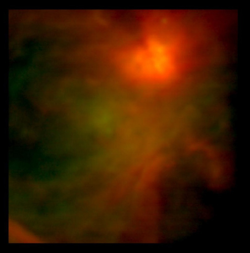Infrared image of the heart of the Orion star-formation complex