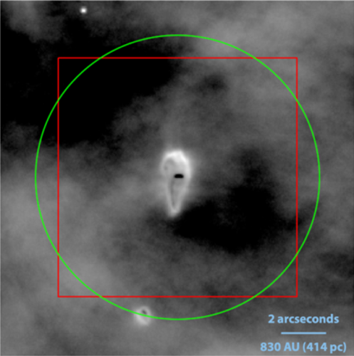 Hubble Space Telescope Hα image of the HST10 proplyd in Orion extracted from Champion et al. (2017)