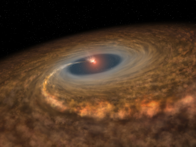 Artist’s impression of a stochastic accretion event