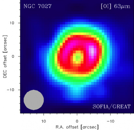 GREAT spectral map of planetary nebula NGC 7027 in [O I] emission at 63.2 microns (4.74 THz)