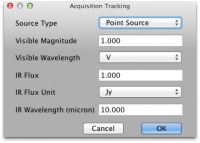 Acquisition Tracking dialog box